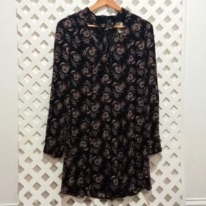 Way-In Clothing Co. Floral Print Black Mini Dress